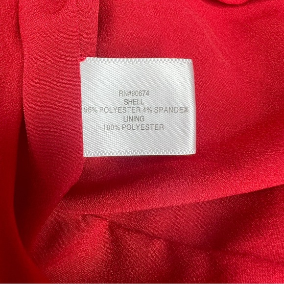 Boston Proper Red Ruffle Off the Shoulder Midi Dress size 14 Holiday Party - Picture 4 of 7